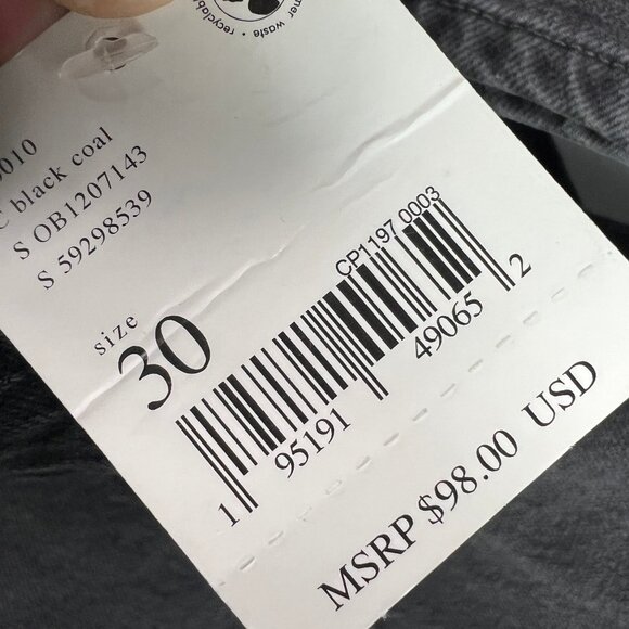 We The Free Jeans Women's 29x32* Florence High Rise Flare Black Denim Tag 30 - Picture 9 of 16